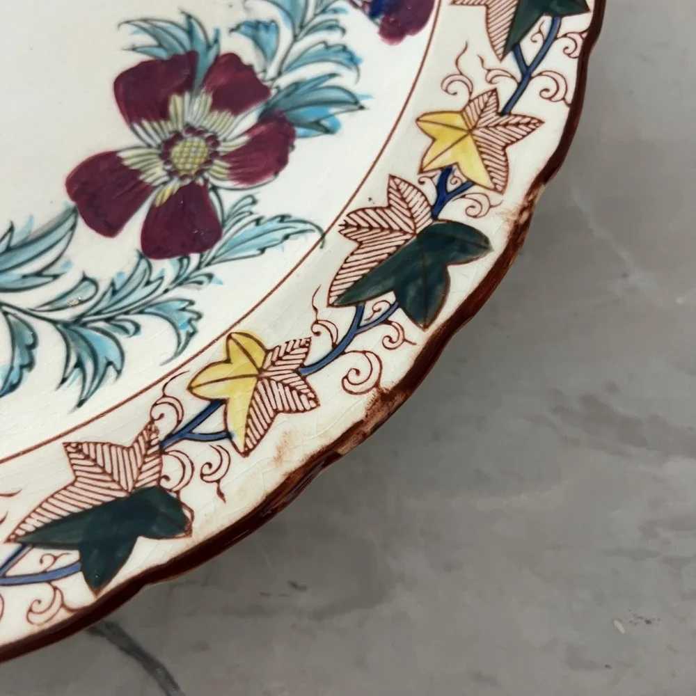 Vintage Fred Roberts Company‎ fall floral platter, made in Japan